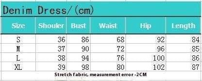 Stretch Mid Length Retro jeans Slim Single-breasted button down short sleeve Denim Dress - www.Shopthatapp.com