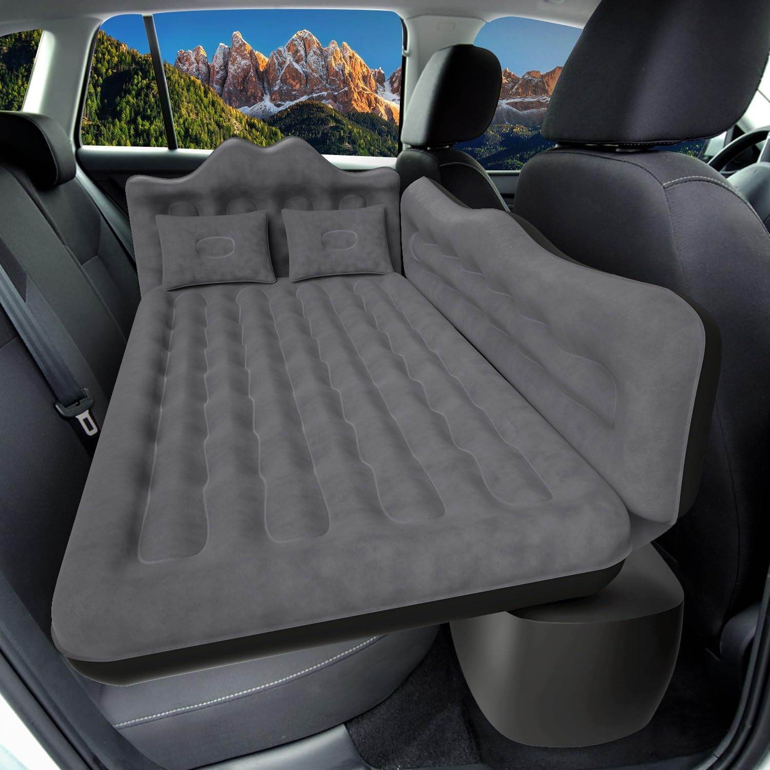 Inflatable Car Truck Outdoor Camping Air Mattress with 2 pillows - www.Shopthatapp.com