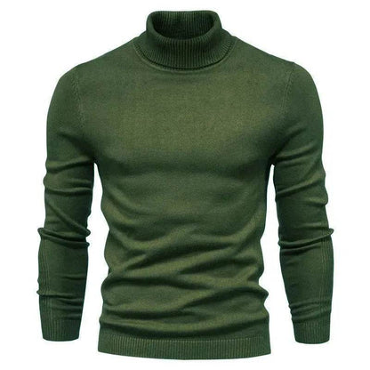 Men's Plain Slim Pullover Polo Sweatshirt Turtleneck Sweater Winter Casual Tops Men - www.Shopthatapp.com