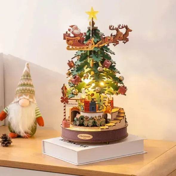 3D Puzzles For Adults, Wooden Music Box Christmas Melody Tree, 3D Model Building Kits, Christmas Birthday Gifts DIY Crafts - www.Shopthatapp.com
