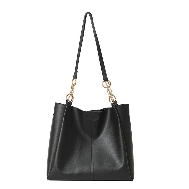 Two-piece Set Large Capacity Leather Totes shoulder Work Commuter Bag - www.Shopthatapp.com