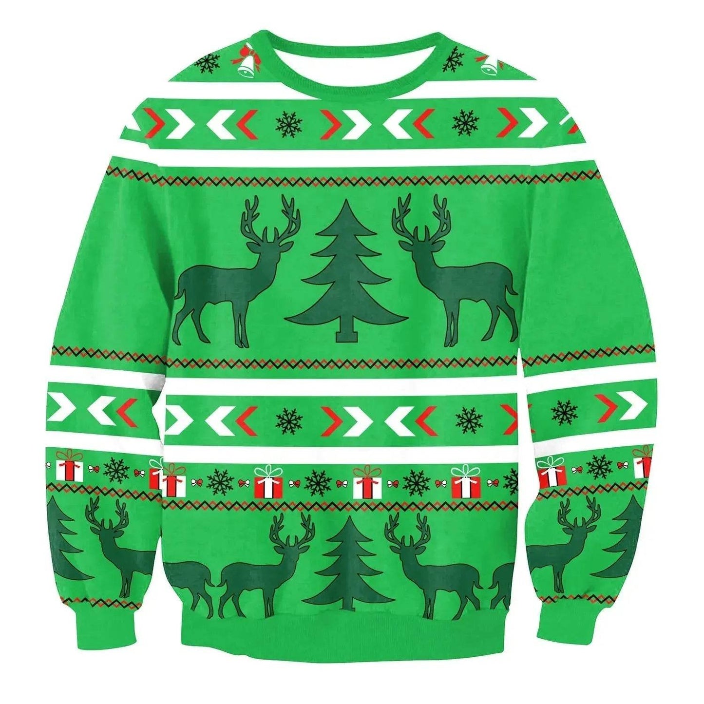 Autumn Winter Fashion Ugly Christmas Sweater Santa Elf Funny Pullover Womens Mens Print Sweaters Tops Clothing - www.Shopthatapp.com