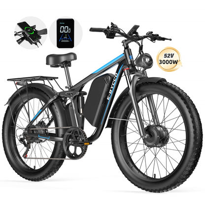 E·Bycco 24" EB7Pro Best Off Road Electric Bike 2000W Peak 3000W 52V 32Ah - www.Shopthatapp.com