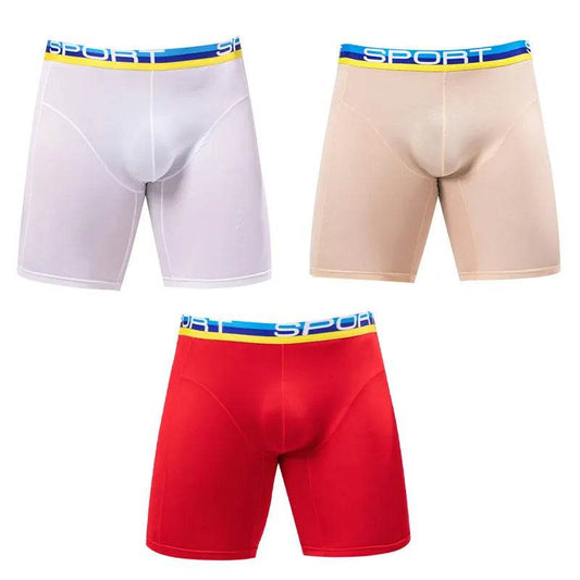 Anti-wear Ice Silk breathable Midway Boxer Beach swimming Underwear - www.Shopthatapp.com