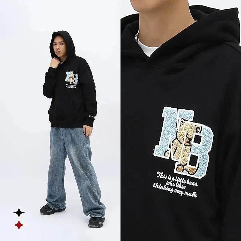 Casual Fall Unisex Oversized Hoodie Pullover sweatshirts Street style - www.Shopthatapp.com