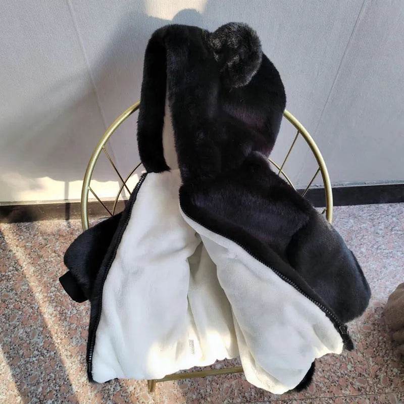 Autumn Winter Thickening Children's Cartoon Fur Hoodie Jacket - www.Shopthatapp.com