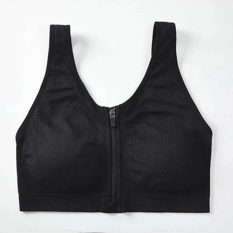 Front Zipper Sports Bra Shockproof High Strength Bra high impact sports bra - www.Shopthatapp.com