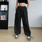 Women's Wide Leg Loose Plus Size Tether Straight Baggy Cargo Pants Women - www.Shopthatapp.com