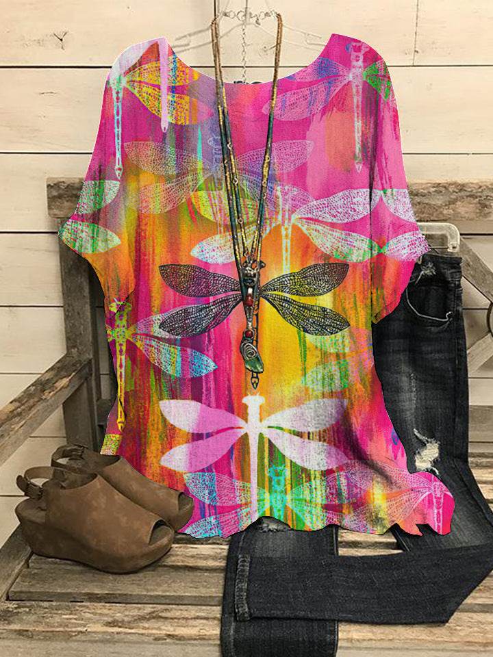 Summer Loose blouse Round Neck Short Sleeve Cotton And Linen Top For Women - www.Shopthatapp.com