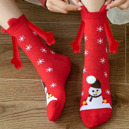 Christmas Stockings Autumn Winter Cotton Magnet Lodestone Hand Tube Socks - www.Shopthatapp.com