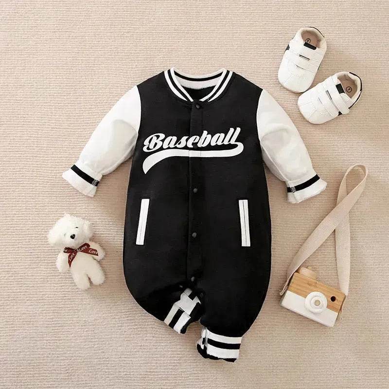 Baby One-piece Spring And Autumn Romper Baseball Uniform cloth - www.Shopthatapp.com
