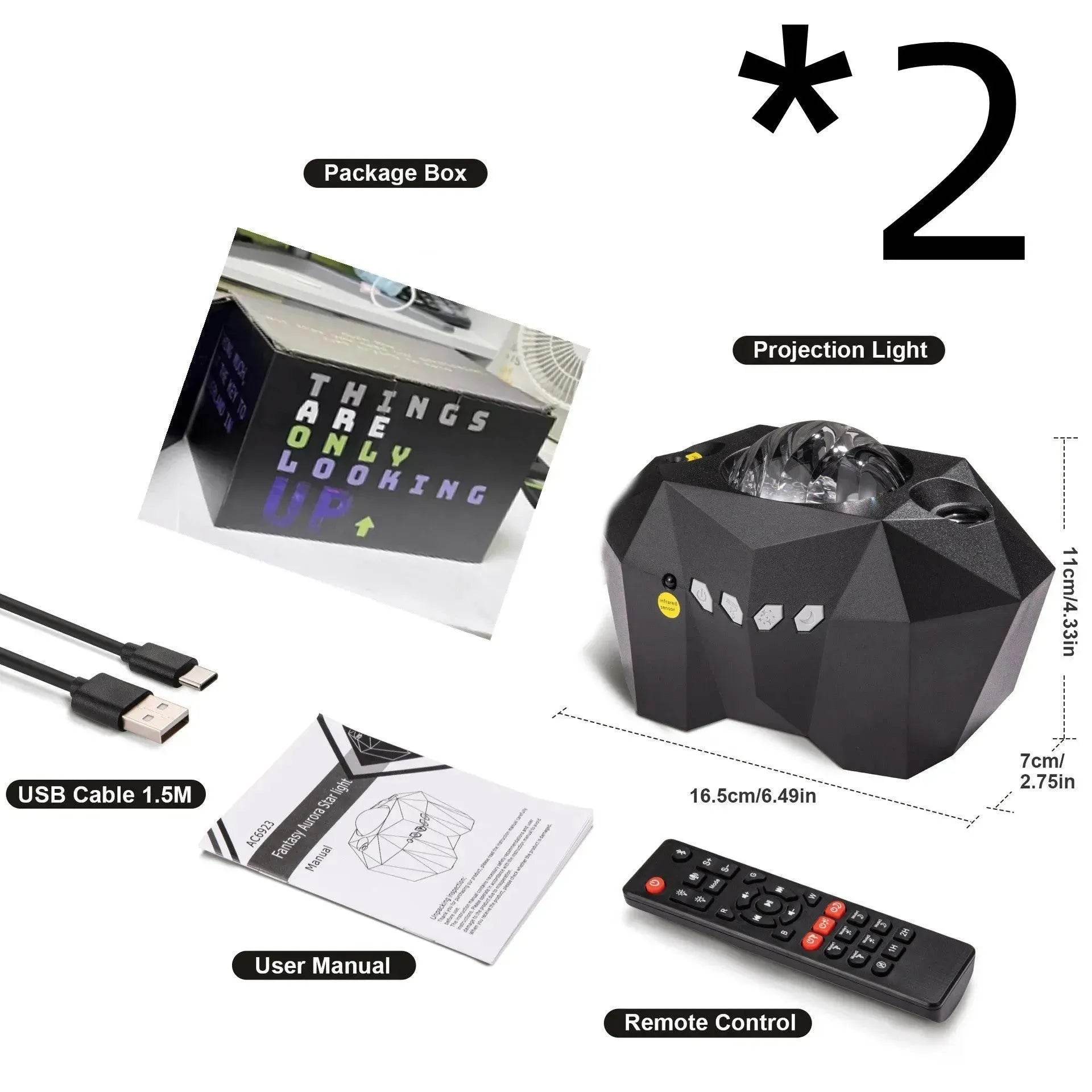 Usb Water Pattern Bluetooth Music Ocean Star Projector Lamp - www.Shopthatapp.com