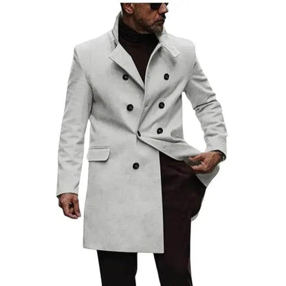 Warm Autumn Winter  Lapel Casual long  Business Coat for Men - www.Shopthatapp.com