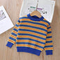 Children Rainbow Stripes Baby Round Neck Pullover Sweater Kids - www.Shopthatapp.com