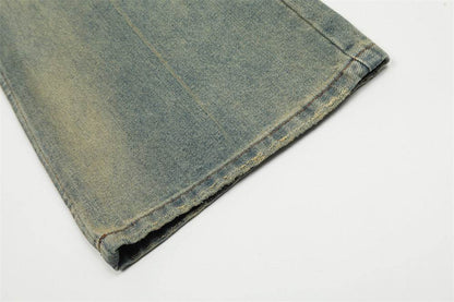 Heavy Industry Washing Hole Denim Trousers Men Jeans - www.Shopthatapp.com