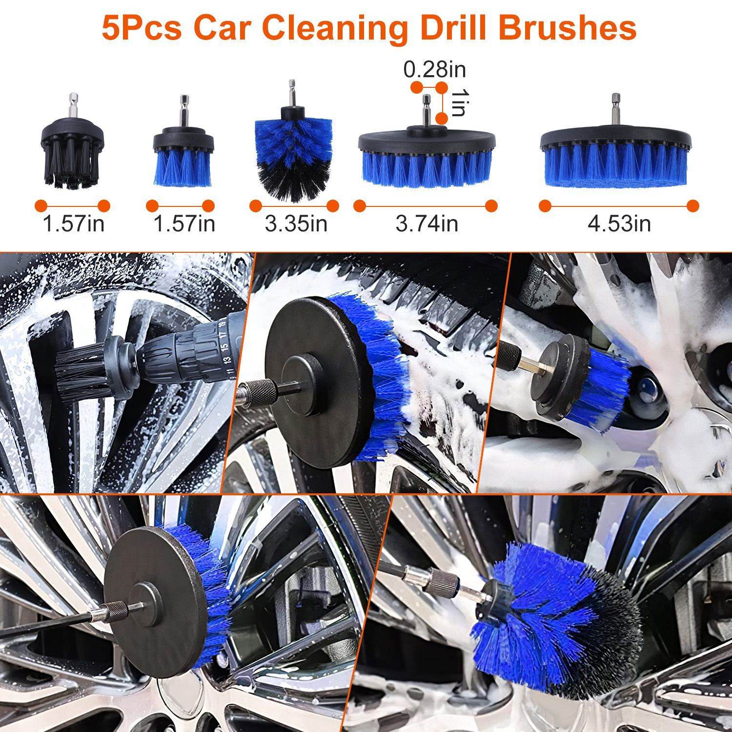 26Pcs Car Detailing Brush Kit Exterior Interior Car Cleaning Set Drill Brush Set Car Buffing Sponge Pads Kit For Cleaning Automobile Interior Exterior Wheels Dashboard - www.Shopthatapp.com