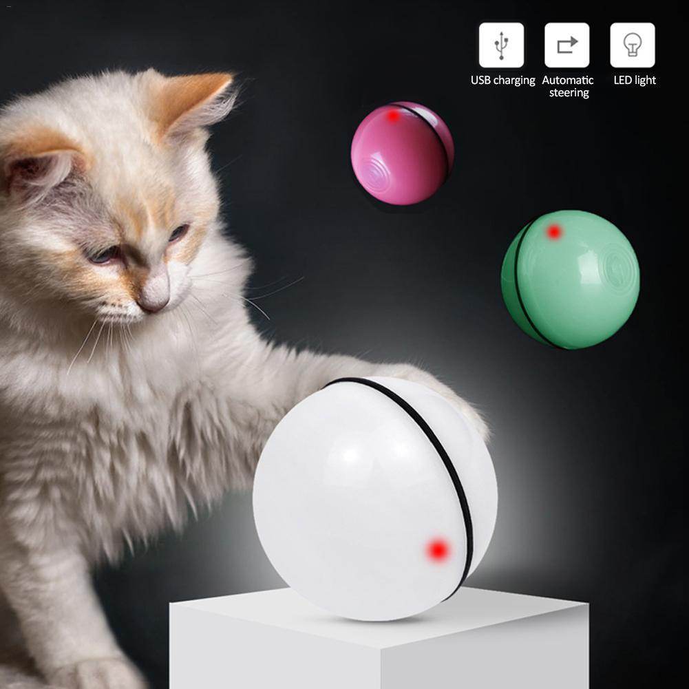 LED Laser Electronic Rolling Pet Funny Cat Toy Ball - www.Shopthatapp.com
