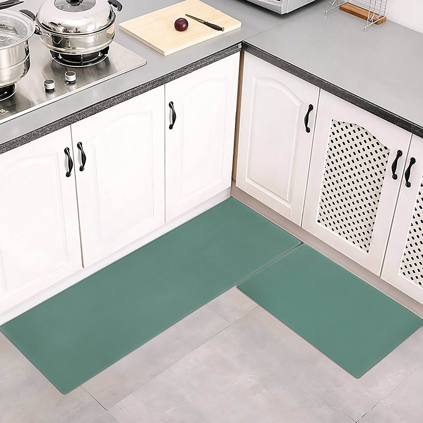 Kitchen Floor Mat Two-piece Set Of Non-slip, Waterproof  Rug And Easy To Scrub For Home, Kitchen - www.Shopthatapp.com