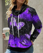 New Fashion Women's Pile Collar Printed Hoodie Pullover Top - www.Shopthatapp.com