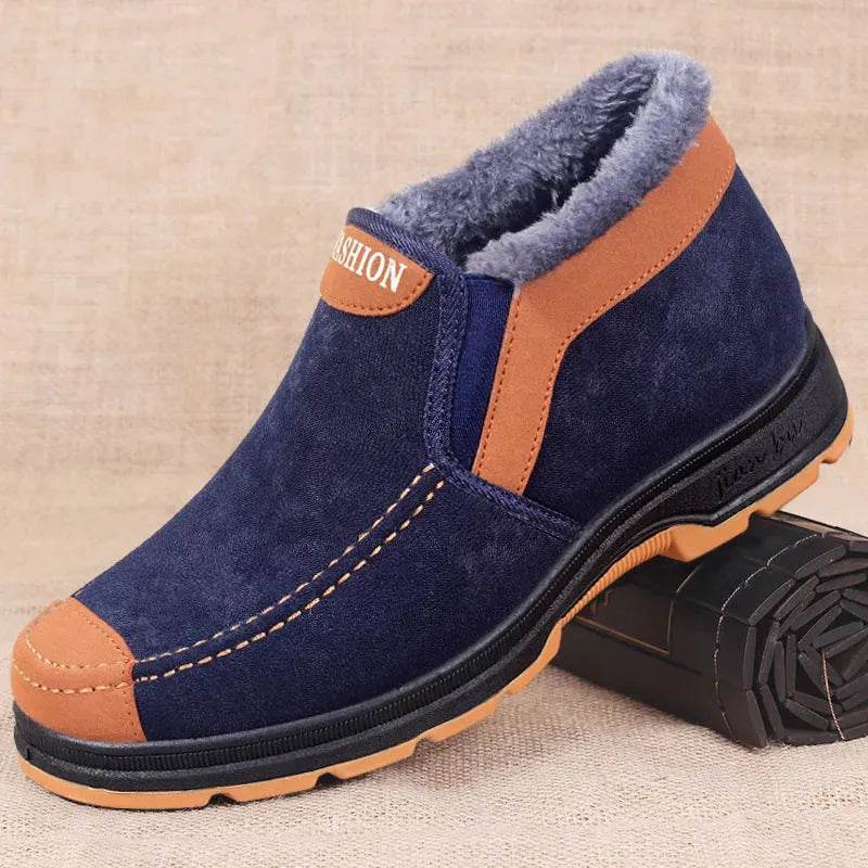 Men's Traditional Cotton Shoes Warm With Velvet Winter Boot - www.Shopthatapp.com