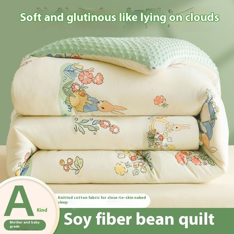 Beanie Velvet Quilt Soybean Fiber Duvet Insert Autumn And Winter - www.Shopthatapp.com