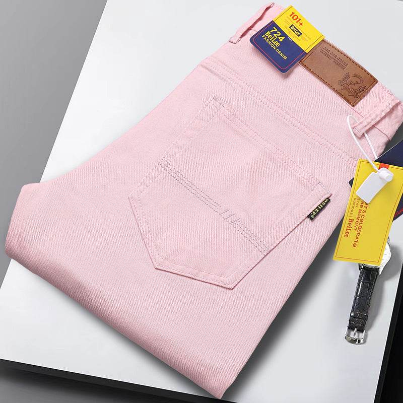 Men Fashion Brands Stretch Slim Fit Skinny Denim Pants jeans Trouser - www.Shopthatapp.com