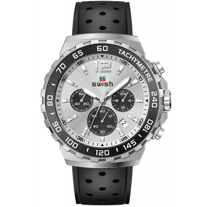 Men's Luminous Sports Breathable Hole Silicone Strap Six-pin Quartz Watch - www.Shopthatapp.com