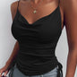 Spaghetti Strap Tops V-neck Camisole top Women Summer top - www.Shopthatapp.com