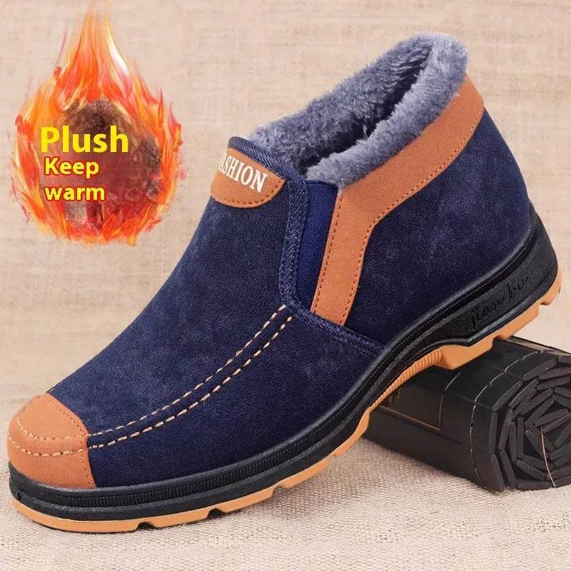 Men's Traditional Cotton Shoes Warm With Velvet Winter Boot - www.Shopthatapp.com