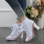 Denim Casual Shoes Canvas Fashion Heel Boot - www.Shopthatapp.com