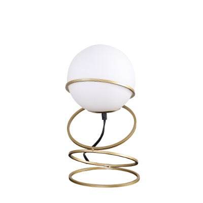 Metal Stand Table Lamp For Living Room - LED Lamp - Gold Spiral 4 Ring - www.Shopthatapp.com