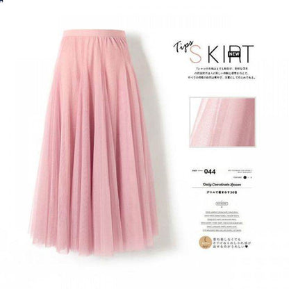 Pleated Mesh Midi Skirt – Women's Prairie Swing Skirt - www.Shopthatapp.com