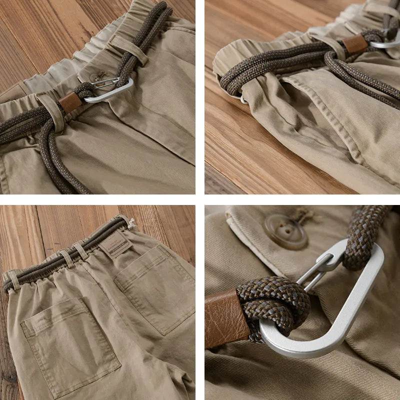 Men's Mid waist Loose Casual Chinos Pant trouser - www.Shopthatapp.com