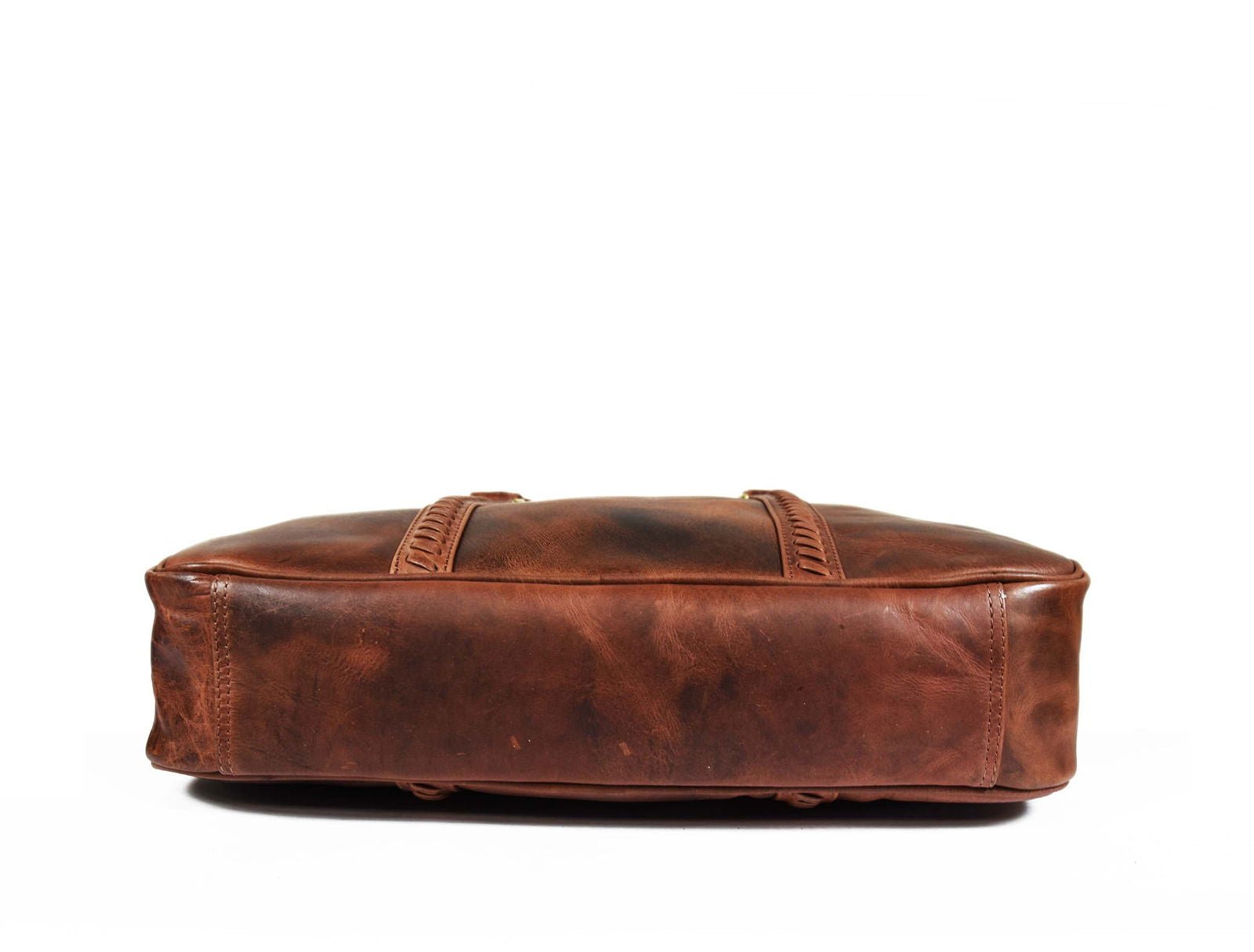 Fairfield Leather Briefcase - Walnut - www.Shopthatapp.com