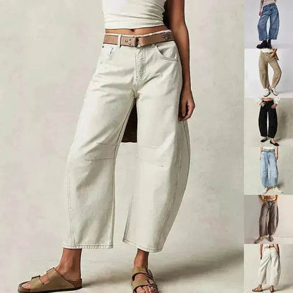 Fashion Loose Wide-leg Pants Summer Sports Straight  Casual Cotton Trousers Women's Trouser Pant - www.Shopthatapp.com