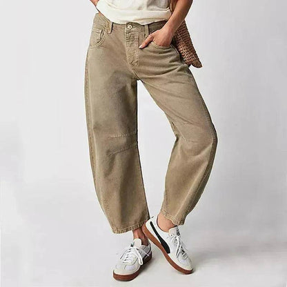 Fashion Loose Wide-leg Pants Summer Sports Straight  Casual Cotton Trousers Women's Trouser Pant - www.Shopthatapp.com