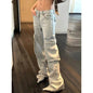 Fashion Y2K street Personality wide-leg  Denim Jeans Trousers Women - www.Shopthatapp.com