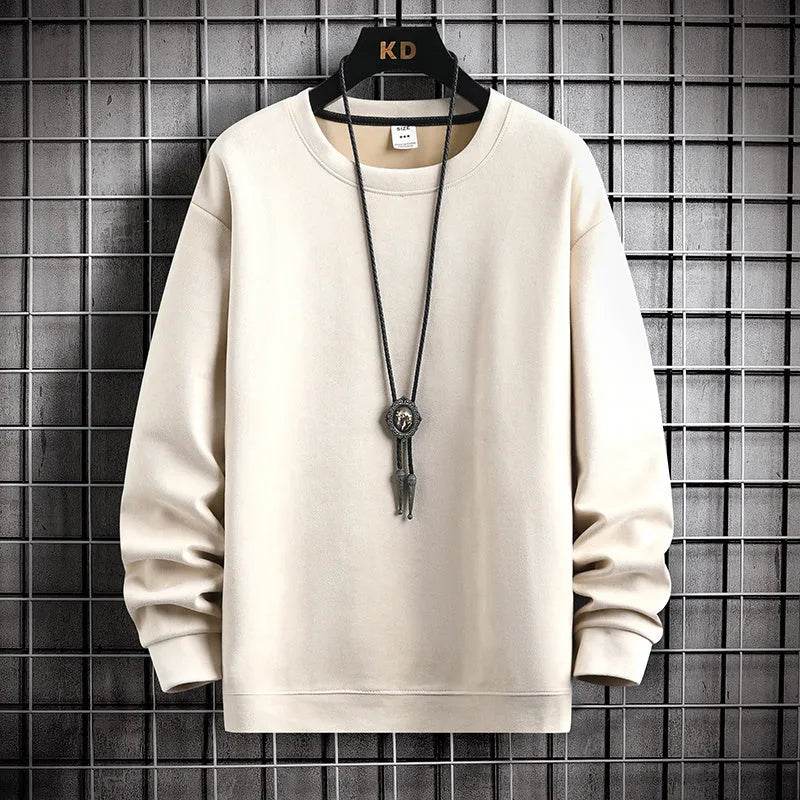 Suede Sweatshirt Men's Spring And Autumn New American Style Pullover - www.Shopthatapp.com