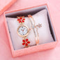 Women's Bracelet Watch Flower Disk Two-piece Bracelet Set - www.Shopthatapp.com