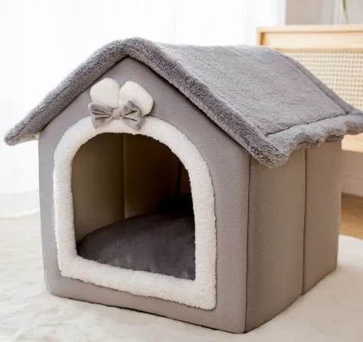 Foldable Dog House Pet Cat Bed Winter Dog Villa Sleep Kennel Removable Nest Warm Enclosed Cave Sofa Pets Supplies - www.Shopthatapp.com
