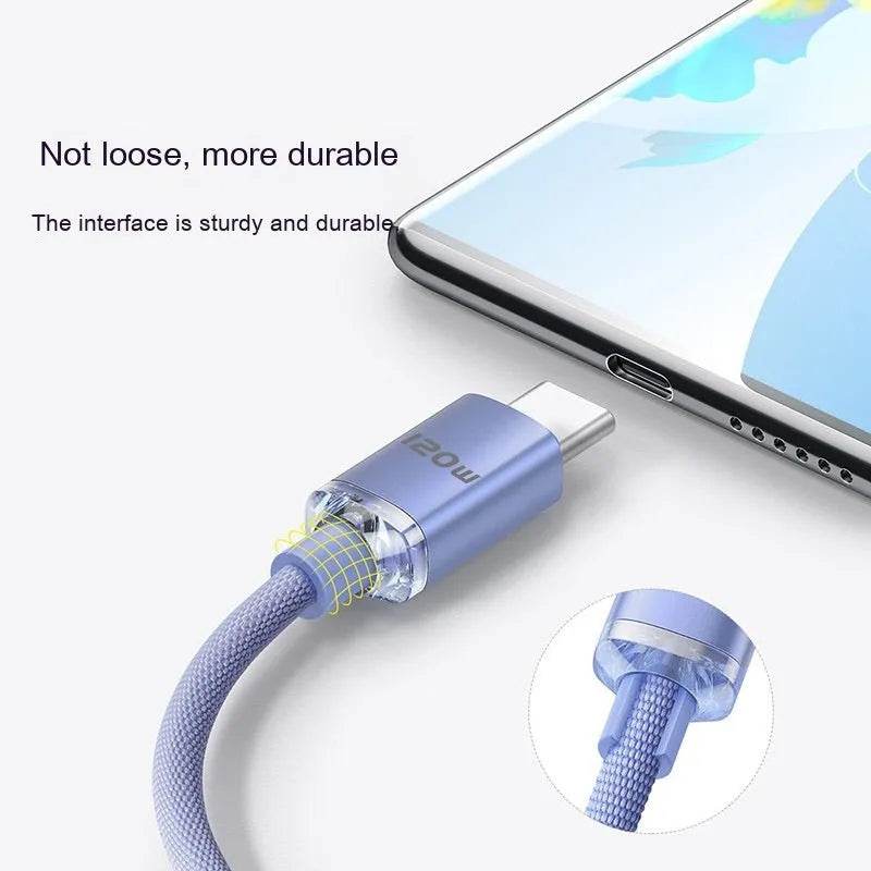120W Data Cable Type-C Mobile Phone Charging Cable - www.Shopthatapp.com