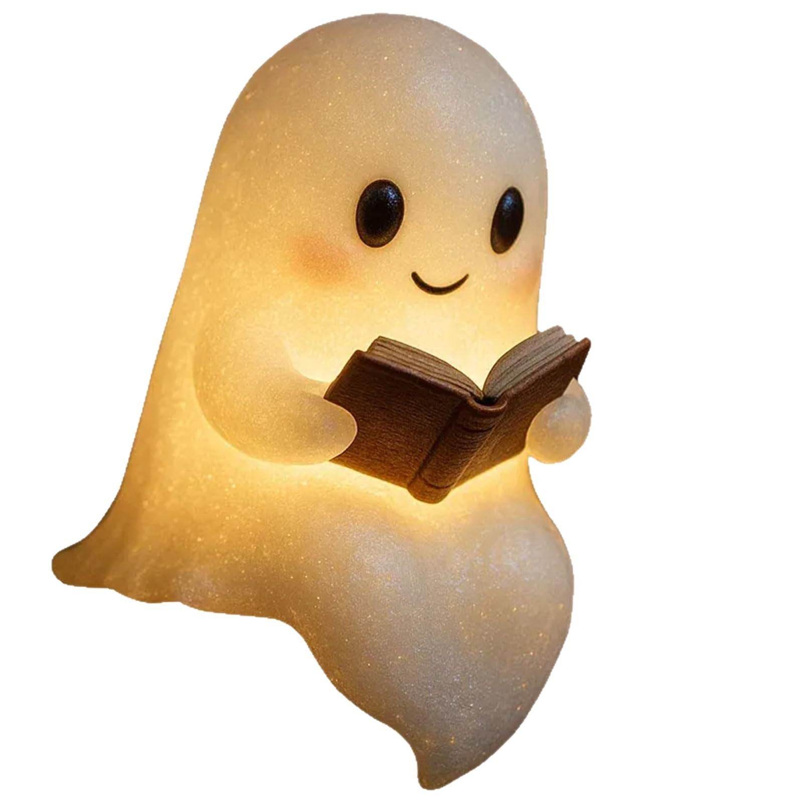 Cute LED Ghost Night Light Children's Nightlight Gift Bedside Sleep Lamp Halloween Decorations Lovely Ghost Lamp Warm Light - www.Shopthatapp.com