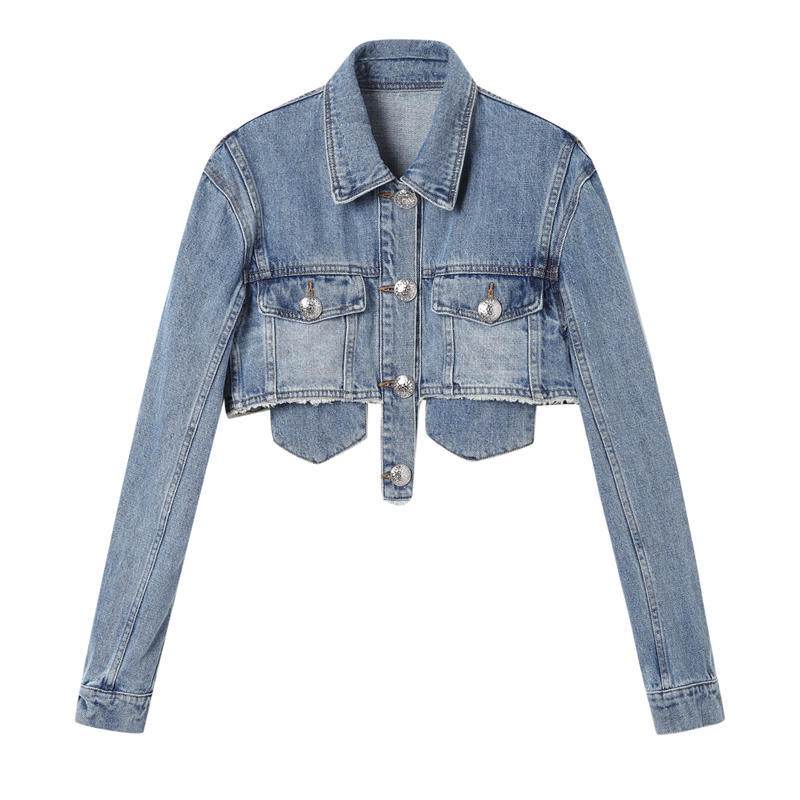 Jacket for Women – Stylish Acrylic Fiber Blue Design - www.Shopthatapp.com
