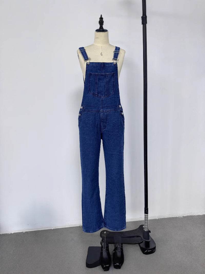 Jeans with Suspender Buttons – Women’s Wide Leg High Waist Denim - www.Shopthatapp.com