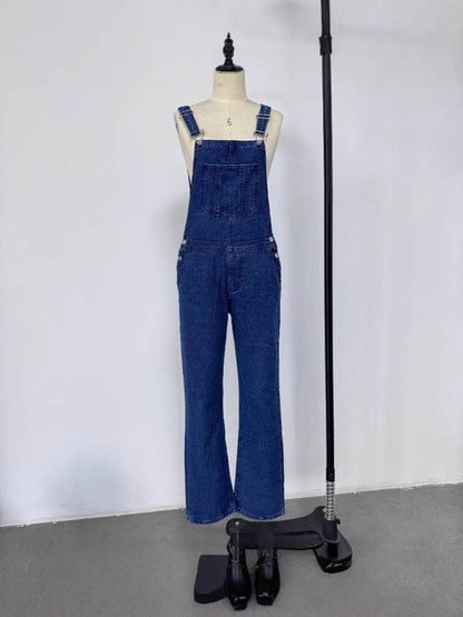 Jeans with Suspender Buttons – Women’s Wide Leg High Waist Denim - www.Shopthatapp.com