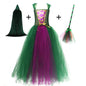 Halloween Costume Witch Children Dress Cloak Broom Set - www.Shopthatapp.com