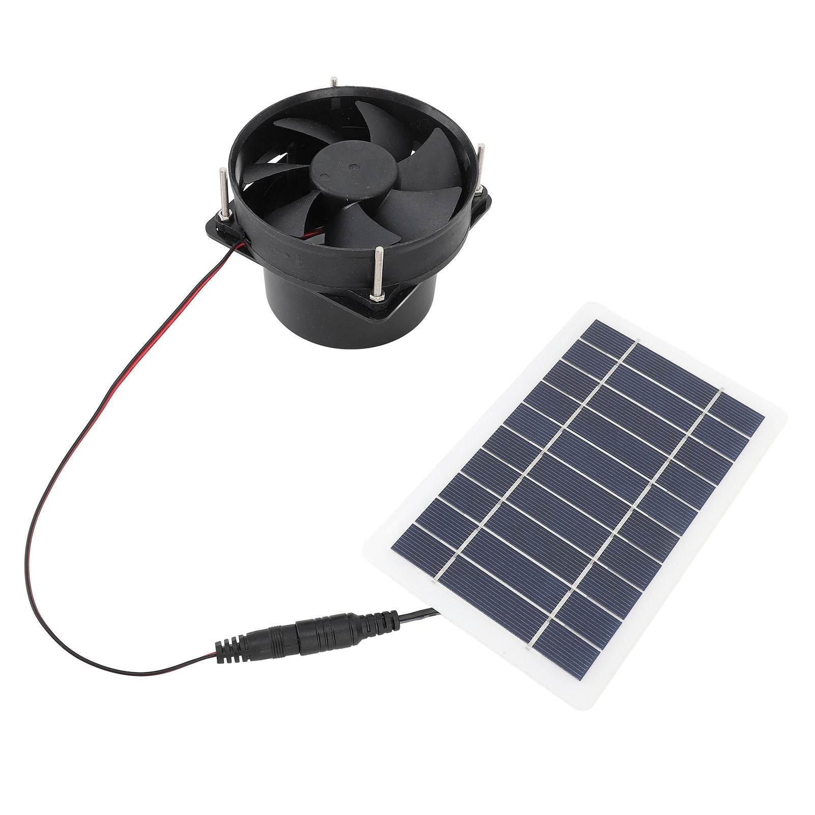 10W Solar Panel Powered Fan Kit Monocrystalline Silicon Solar Powered Exhaust Fan Portable Silent Solar Panel Fan for Outdoor - www.Shopthatapp.com