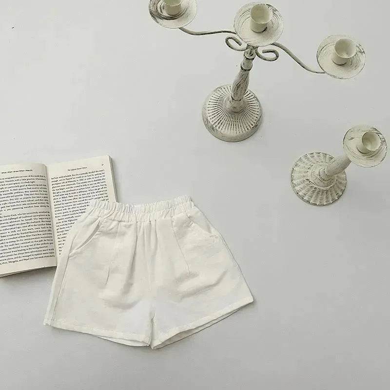 Casual Elastic Capri Pants Girls' Short pant for girls Neutral short pant for kids - www.Shopthatapp.com