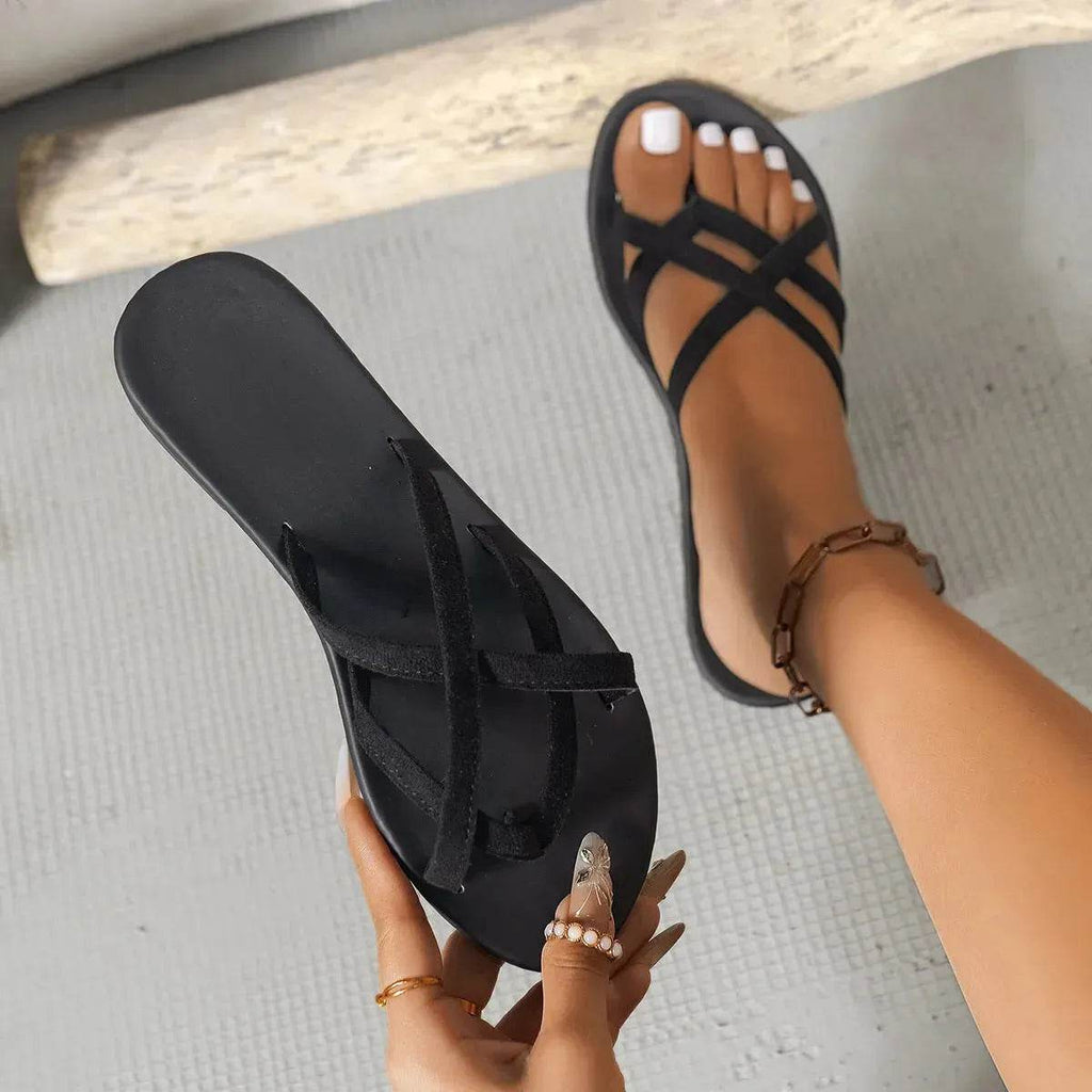 Casual Slides on flat Rubber Slippers for women - www.Shopthatapp.com