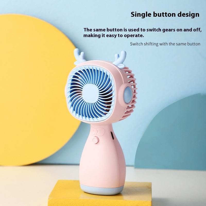Small Handheld Fan Desktop Cartoon Mini Electric Usb Student Portable Gift - www.Shopthatapp.com